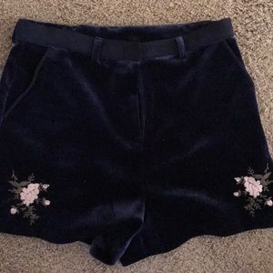 High waisted dark blue shorts!